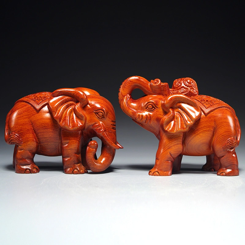 Solid Wood Elephant Decorative Crafts