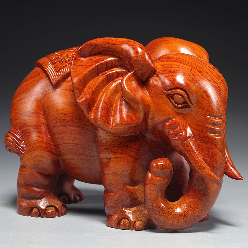 Solid Wood Elephant Decorative Crafts